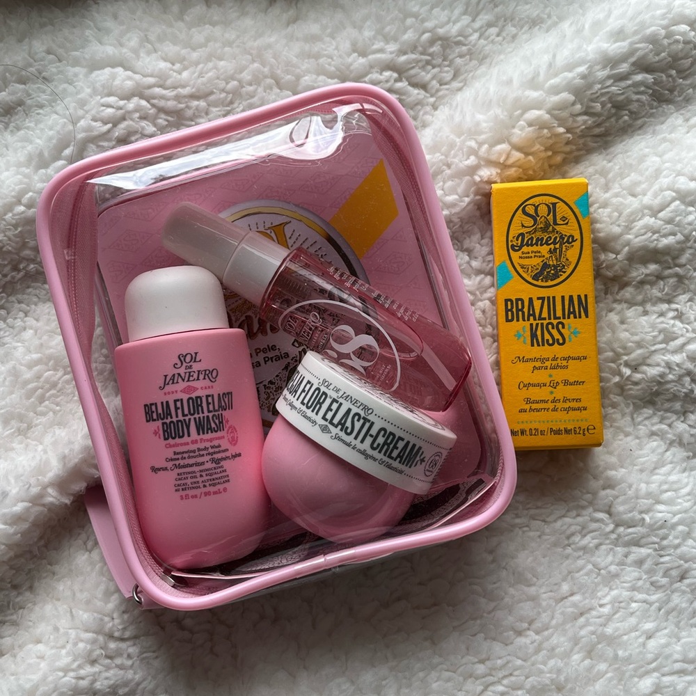 NEW Sol de Janeiro Beija Flor Jet Set AND Brazilian Kiss Lip Butter